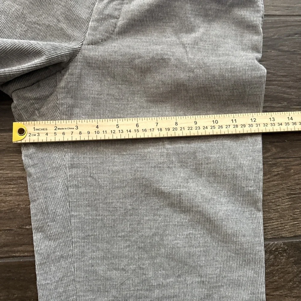 Canali Corduroy Pants Men 32 Gray Cotton Wool Stretch Made in Italy